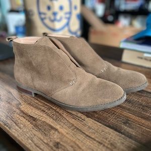 Franco Sarto brown suede ankle booties